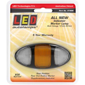 Rear position indicator lamp with black bezel