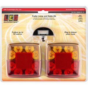 12V LED trailer combination lamp kit with stop tail indicator and licence plate lamp