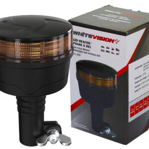 Amber LED beacon pole mount 92mm warning light