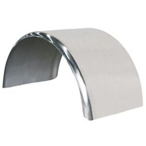 No grooves stainless steel mudguard with curved edge