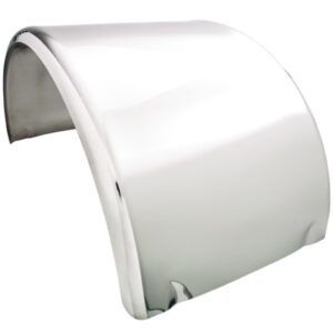 Lelox No Grooves Stainless Steel Mudguard with curved edge profile