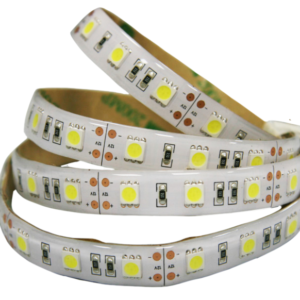 1200mm 24V LED strip light with white LEDs and adhesive backing