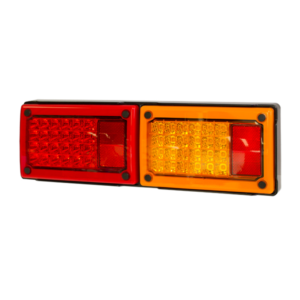 LED twin jumbo combination lamp with stop tail indicator and reflector lens