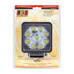 Square LED flood lamp with adjustable mounting bracket