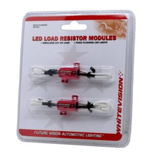 24V 5W LED load resistor twin pack with red aluminium resistor modules