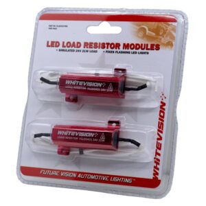 24V 21W LED load resistor twin pack with red aluminium resistor modules