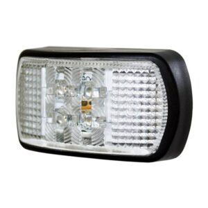 Front clearance LED marker with clear lens and black housing