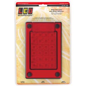 Jumbo stop tail LED lamp insert with red lens and reflector