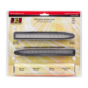 Daytime running lamp kit with twin slim LED lamps