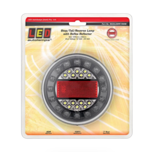 Stop tail reverse LED lamp with clear round Maxilamp lens