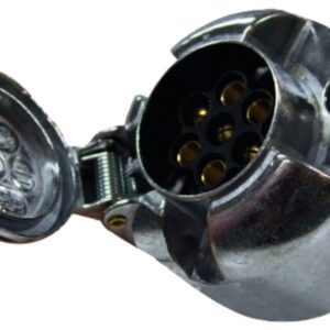 7 pin trailer socket large round metal body