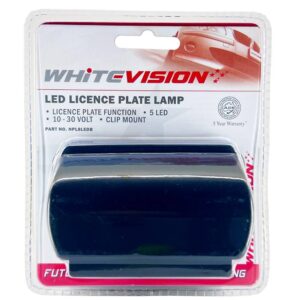 LED licence plate lamp clip mount blister pack