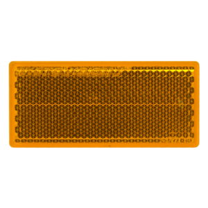 amber self adhesive reflector with amber lens and white base