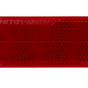 red self adhesive reflector with red lens and white base