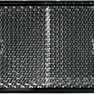 clear screw mount reflector with black base 75x46mm
