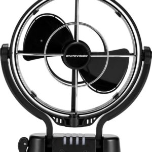 black 12/24V hard wired fan with 7 inch grille