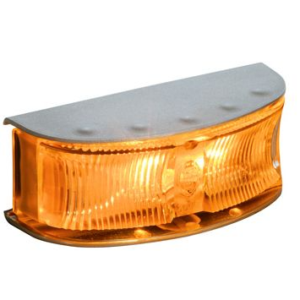 Hella DuraLED amber cab marker side indicator satin stainless housing