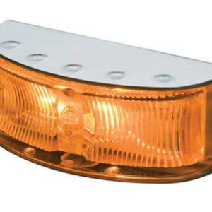 DuraLED cab marker side indicator lamp with polished stainless housing and amber lens