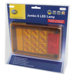 HELLA Jumbo-S LED rear indicator lamp with red reflector