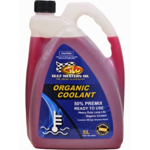 Gulf Western organic coolant premix red 5L bottle for radiator service