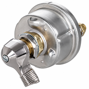 Battery master switch 2 pole with chrome lever and plated steel case