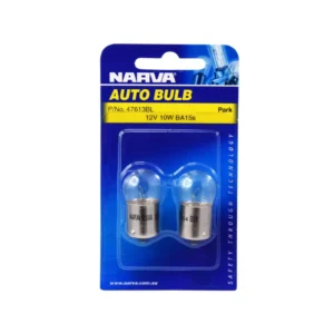 12V 10W BA15S incandescent globes blister pack