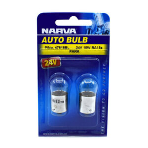 24V 10W BA15S incandescent globes blister pack