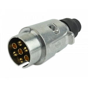 Hella 7 pin male plug large round metal trailer electrical connector