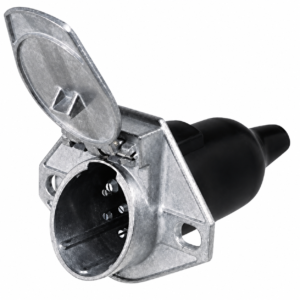 Hella 7 pole SAE socket metal trailer electrical connector