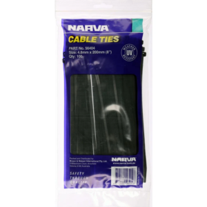 200mm x 4.8mm black cable ties pack of 100
