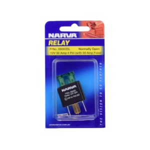 12V 30A 4 pin fused relay in blister pack