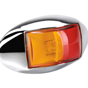 Narva Model 14 red amber LED side marker lamp with chrome housing