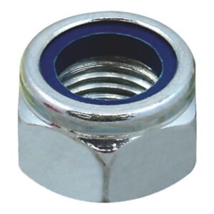 M30 nyloc hex nut zinc plated for trailer suspension hardware