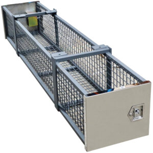 Semi trailer timber chock carrier storage box with stainless steel doors