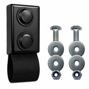 Buckle shroud kit black with shroud caps black strap washers bolts and lock nuts