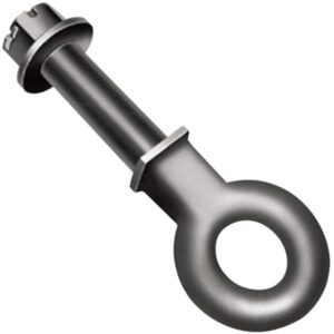 Bolt-on drawbar towing eye with 3 inch eye and threaded shank
