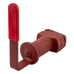 Standard twistlock register with locking head and handle for container trailer twist lock assembly