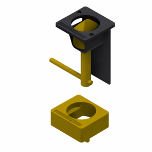 Trailer twist lock extended pin cast iron assembly for container trailer cargo control