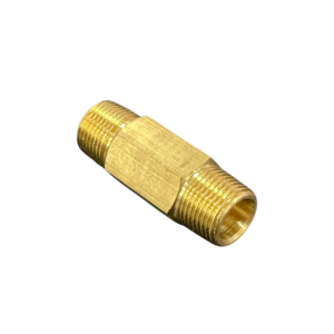 3/8 BSP x 2" long hex nipple in brass