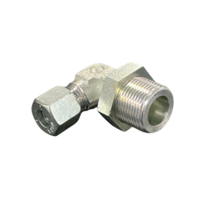 BPW elbow M22 x 8mm nylon tube fitting on white background