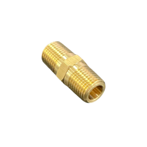 1/4 NPT hex nipple brass male-to-male air fitting
