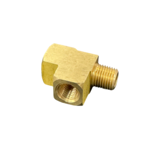 1/4 NPT male run tee brass air fitting