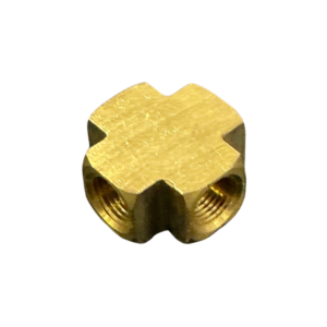 1/8 NPT female cross brass air fitting