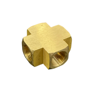 3/8 NPT female cross brass air fitting