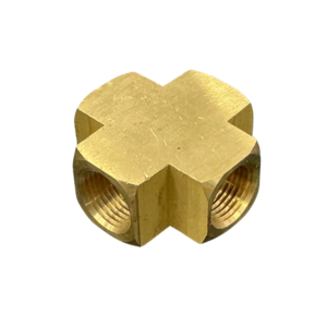 1/2 NPT female cross brass air fitting
