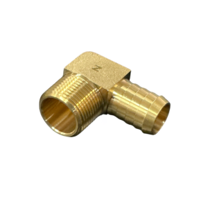 Brass 3/4 hose barb elbow with 3/4 NPT male thread