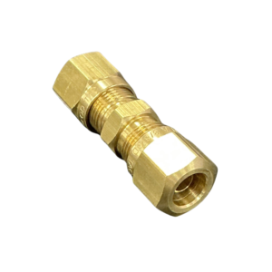 straight union 3/8in nylon tube fitting in brass