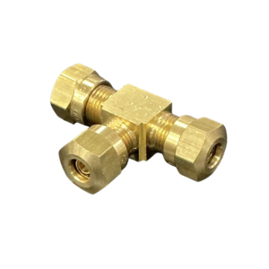 1/4 air brake compression union tee with three nylon tube ports