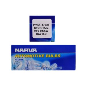24V BAY15D globe box of 10 with offset pins