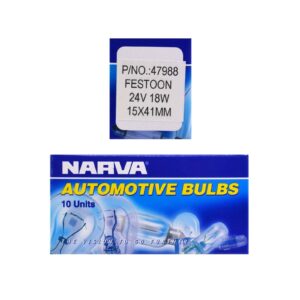 Narva 24V 18W festoon globe 41 x 15mm box of 10